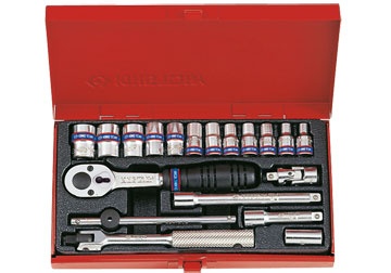 1/4" bộ tuýp 19 chi tiết hệ mét Kingtony 2021MR 1/4" bộ tuýp 19 chi tiết hệ mét Kingtony 2021MR