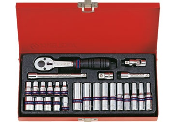 1/4" bộ tuýp 26 chi tiết hệ mét Kingtony 2526MR 1/4" bộ tuýp 26 chi tiết hệ mét Kingtony 2526MR